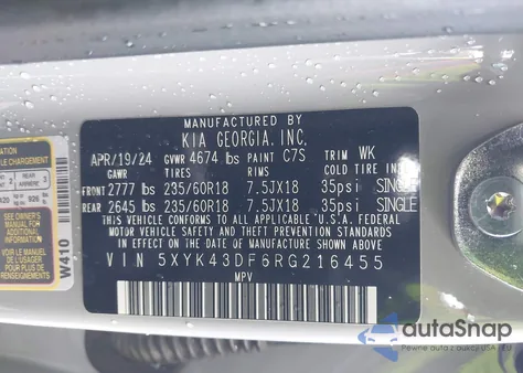 2024 Kia Sportage Sx from USA, damaged, VIN 5XYK43DF6RG216455